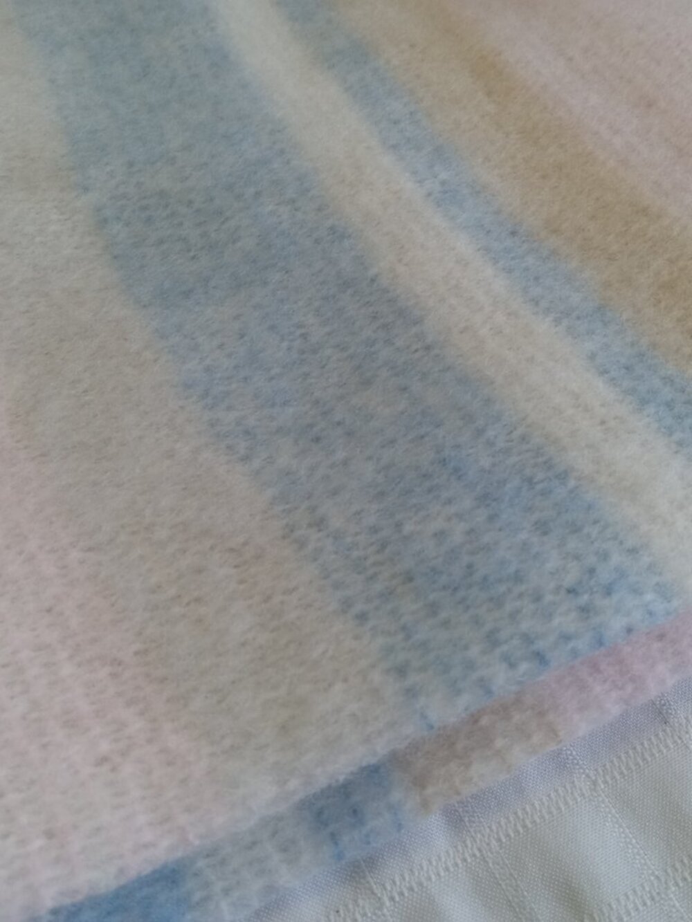 Pretty & soft cream-white old pink and blue colored scarf 70 X 11 inches